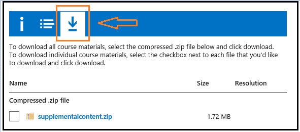 Title: The Resource tab highlighed in the course player showing the uploaded bonus material.  - Description: The Resource tab highlighed in the course player showing the uploaded bonus material. 